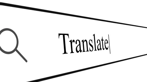 Searching for information using translate in search bar Stock Footage 330421495