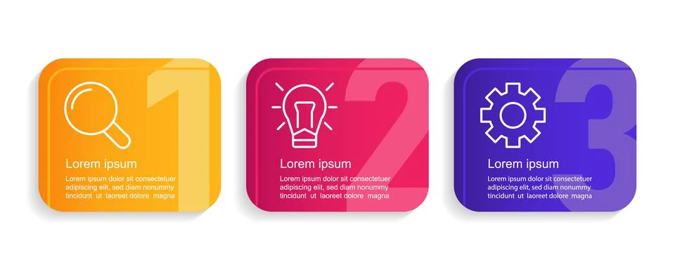 Searching innovative solution infographic chart design template Illustrazione stock