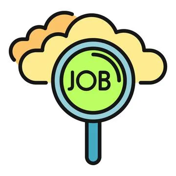 Searching for job opportunities in the cloud computing network 库存插图