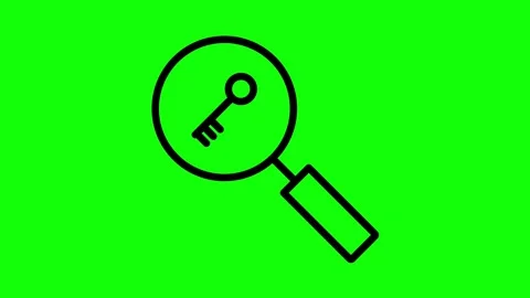 Searching for the key to success or security concept on green screen background Stock Footage 330397517