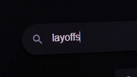 Searching Layoffs on the Internet, Computer Display Macro Stock Footage 245912337