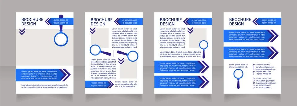 Searching for leading program developer blank brochure layout design Illustrazione stock