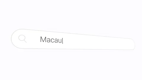 Searching Macau In The Computer Browser - Close Up Stock Footage 313873437