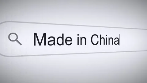 Searching Made in China on the Internet, Computer Screen Macro Stock Footage 310166580