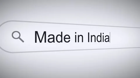 Searching Made in India on the Internet, Computer Screen Macro Stock Footage 309849143