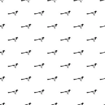Searching magpie pattern seamless Illustrazione stock