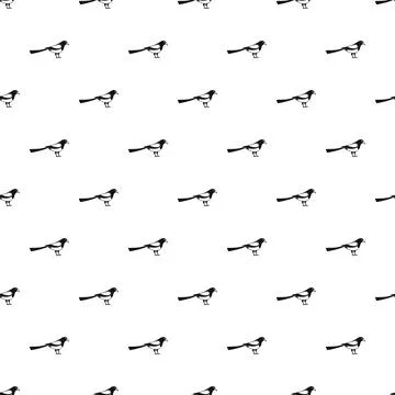 Searching magpie pattern seamless Illustrazione stock
