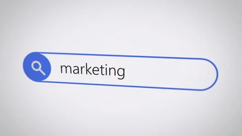 Searching marketing term in search engine on web browser Stock Footage 302484697