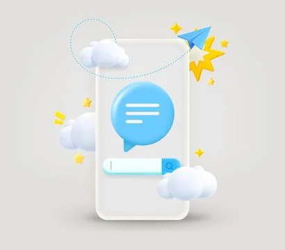 Searching media using internet. 3d vector illustration Stock-Illustration