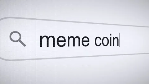 Searching Meme Coin on the Internet, Computer Screen Macro Stock Footage 303499784