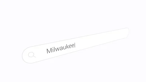 Searching Milwaukee In The Internet Browser - Close Up Stock Footage 334376499