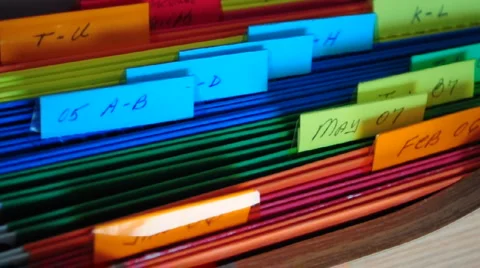 Searching Office Files Stock Footage