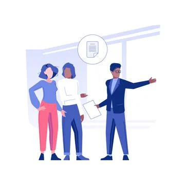 Searching for office isolated concept vector illustration. Ilustración de archivo
