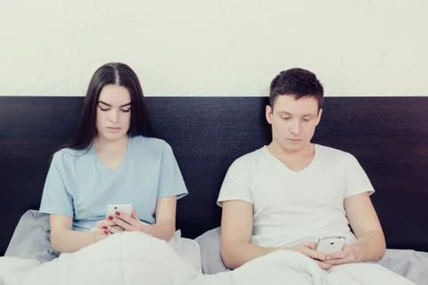 Searching or browsing over internet and texting in chat with other people Stock Photos