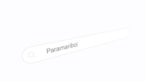 Searching Paramaribo On The Computer Search Engine - Capital of Suriname. Stock Footage 334728525