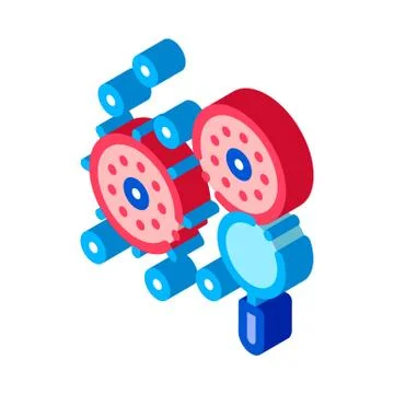 Searching Pathogen Element isometric icon vector illustration Stock Illustration