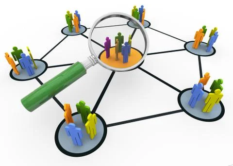 Searching people Stock Illustration