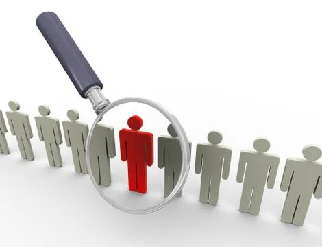 Searching people Stock Illustration