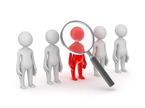 Searching people Illustrazione stock