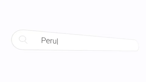 Searching Peru In Computer Browser - Close Up Stock Footage 313873431