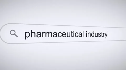 Searching Pharmaceutical Industry on the Internet, Computer Screen Macro Stock Footage 289207884