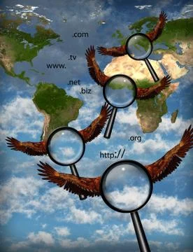 Searching the planet Stock Illustration