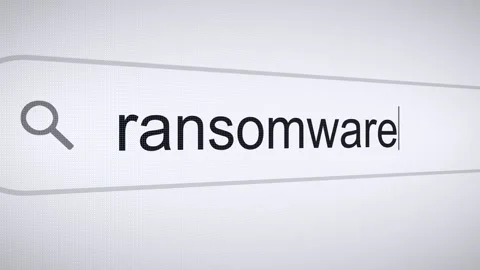 Searching Ransomware on the Internet, Computer Screen Macro Stock Footage 265086641