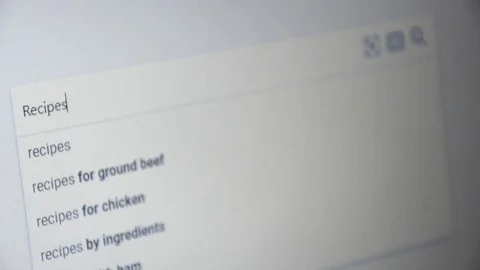 Searching for recipes on internet Stock Footage 129767572