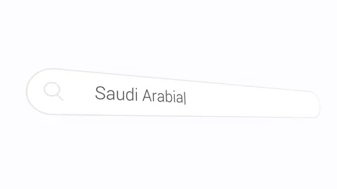 Searching Saudi Arabia In Computer Browser - Close Up Stock Footage 313873429