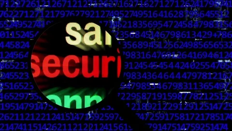 Searching for security online Stock Footage 80907488