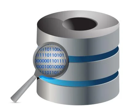 Searching for server content concept illustration design over white Stock Illustration