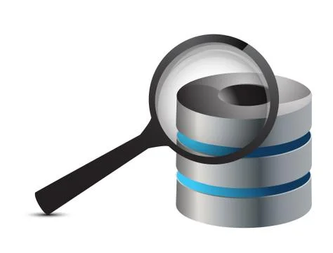 Searching for server content concept illustration design over white Stock Illustration