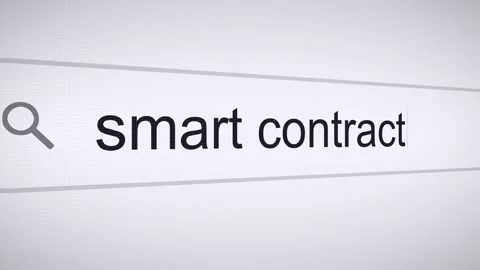 Searching Smart Contract on the Internet, Computer Screen Macro Stock Footage 265435492