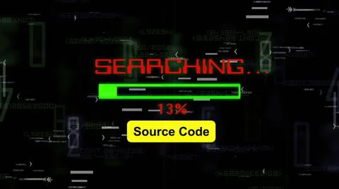 Searching for source code online Stock Photos