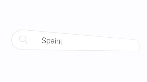 Searching For Spain In Computer Search Bar - Exploring Kingdom Of Spain 스톡 동영상 309842249