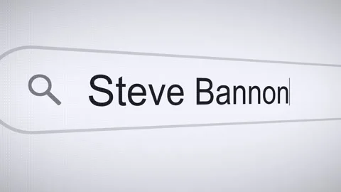 Searching Steve Bannon on the Internet, Computer Screen Macro Stock Footage 267728230