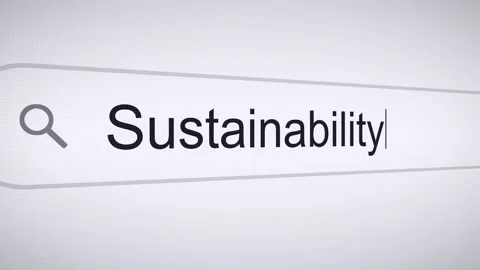 Searching Sustainability on the Internet, Computer Screen Macro Stock Footage 292991168