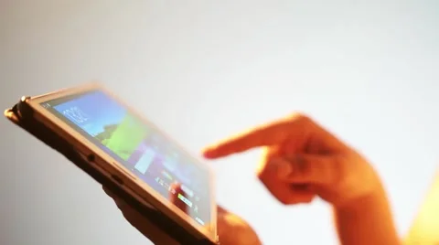 Searching on Tablet Stock Footage 50882305