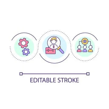 Searching talent loop concept icon 스톡 일러스트