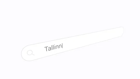 Searching Tallinn In The Internet Browser. Close Up Shot Stock Footage 335984554
