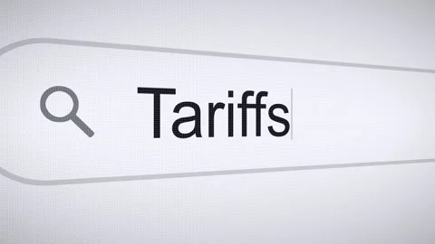 Searching Tariffs on the Internet, Computer Screen Macro Stock Footage 293555960