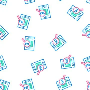 Searching tax vector seamless pattern Ilustración de archivo