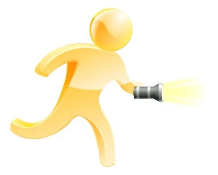 Searching torch person 스톡 일러스트