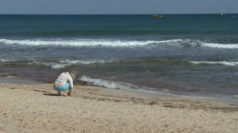 Searching for treasure Stock Footage 12050041