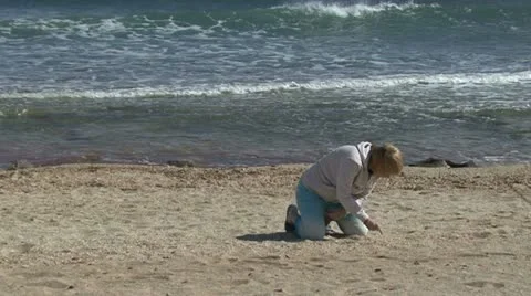 Searching for treasure Stock Footage 12050094