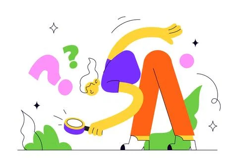 Searching Vector Illustration Featuring People Looking for Information Onli.. 스톡 일러스트