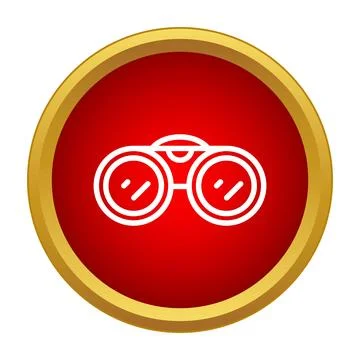 Searching vision looking through binocular optical tool icon Stock Illustration