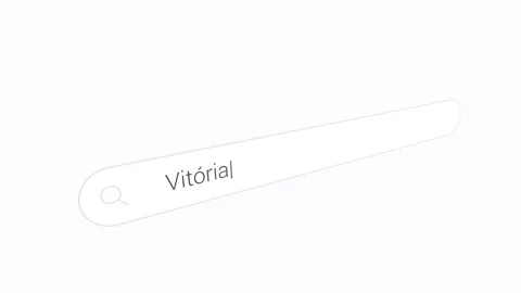 Searching Vitória, Brazil In The Internet Browser. Close Up Shot Stock Footage 335984533