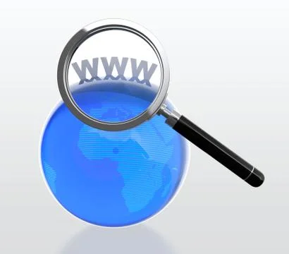 Searching for web address Stock-Illustration