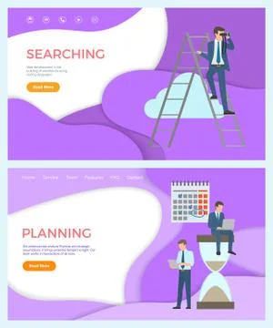 Searching, Web Development, Planning Optimization イラスト素材